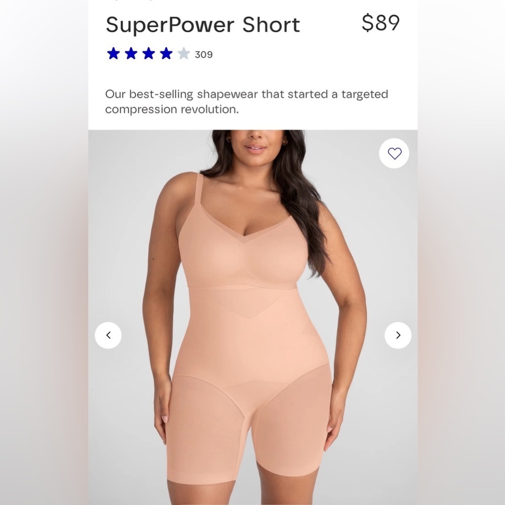 Honeylove SuperPower Short NWT color Blush Size 3X